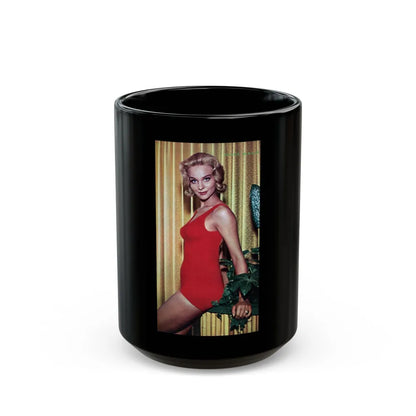 Diane McBain #26 (Vintage Female Icon) Black Coffee Mug-15oz-Go Mug Yourself