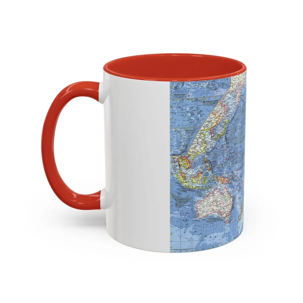 Pacific Ocean (1962) (Map) Accent Coffee Mug-Go Mug Yourself