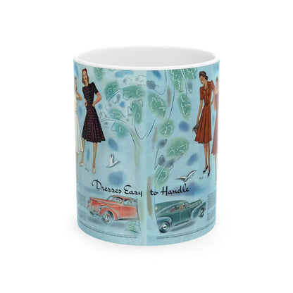 Dresses Easy to Handle, Woman's Home Companion, April 1940 - White Coffee Mug-11oz-Go Mug Yourself