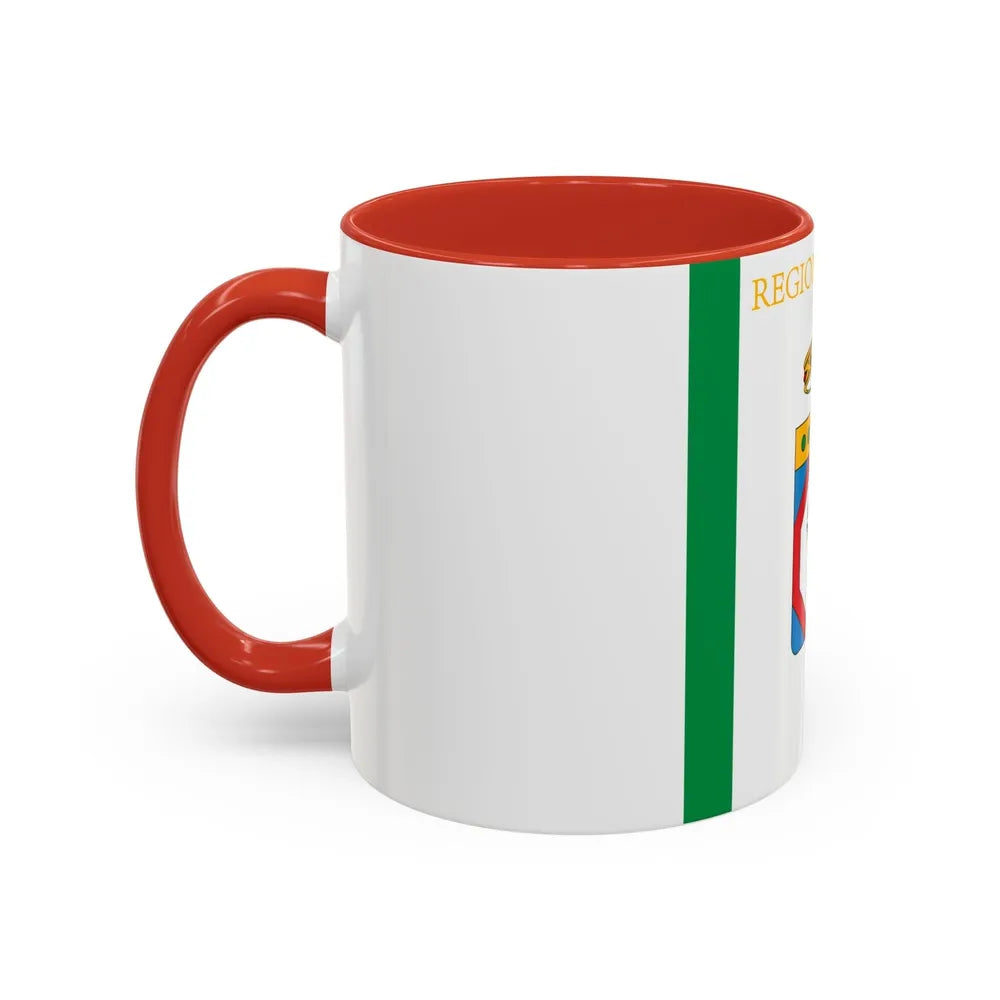 Flag of Apulia Italy - Accent Coffee Mug-Go Mug Yourself