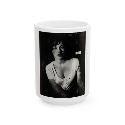 Dawn Richard #79 - Bachelor Pin-Ups Issue #01 Mag. '57 - 1 B&W Photo reverse side of back cover (Vintage Female Icon) White Coffee Mug-15oz-Go Mug Yourself