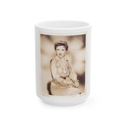 Carol Ohmart #48 (Vintage Female Icon) White Coffee Mug-15oz-Go Mug Yourself