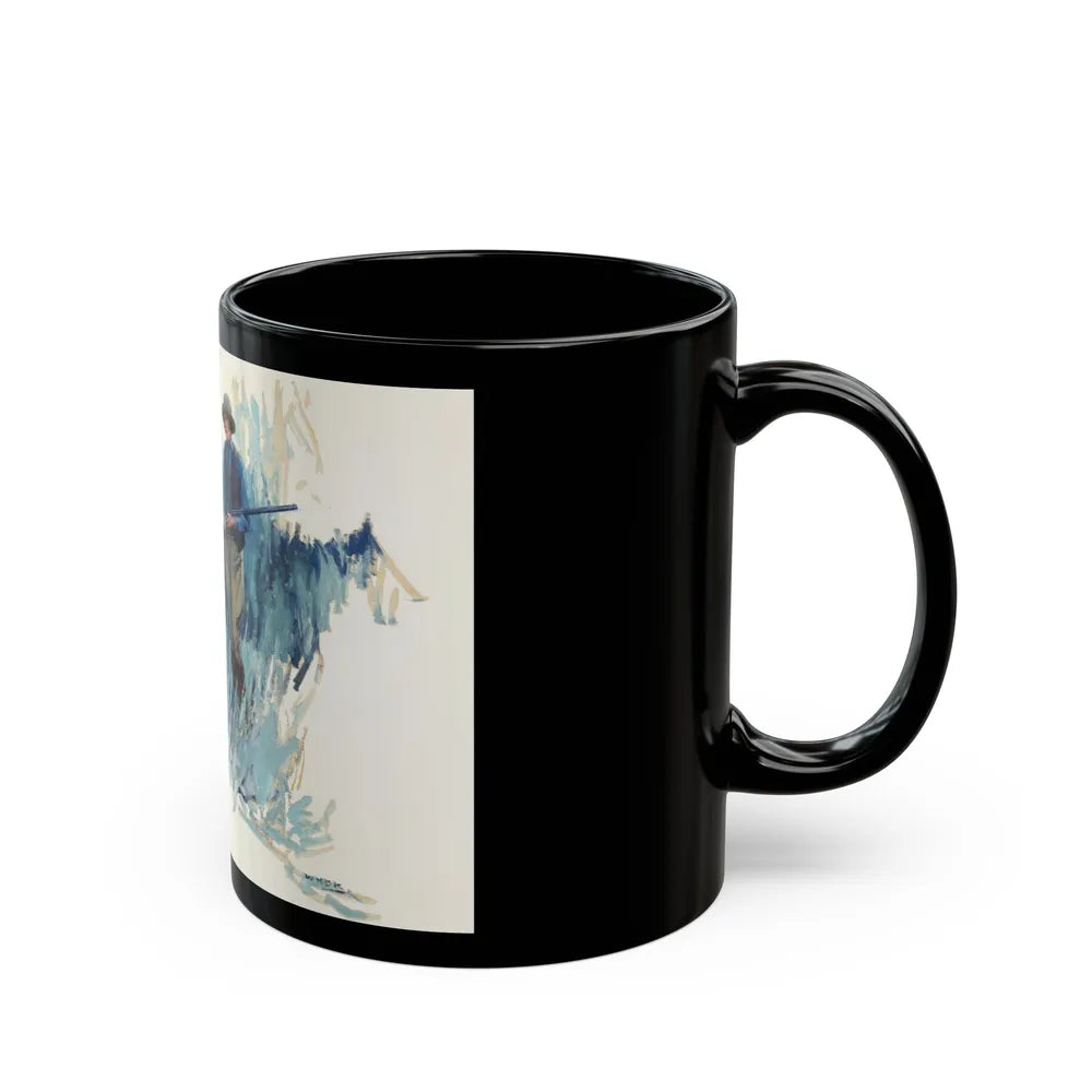 Forest Hunting Scene - Black Coffee Mug-Go Mug Yourself