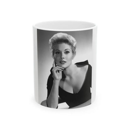 Kim Novak #283 (Vintage Female Icon) White Coffee Mug-11oz-Go Mug Yourself