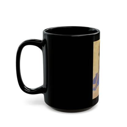 Blonde in Blue - Black Coffee Mug-Go Mug Yourself