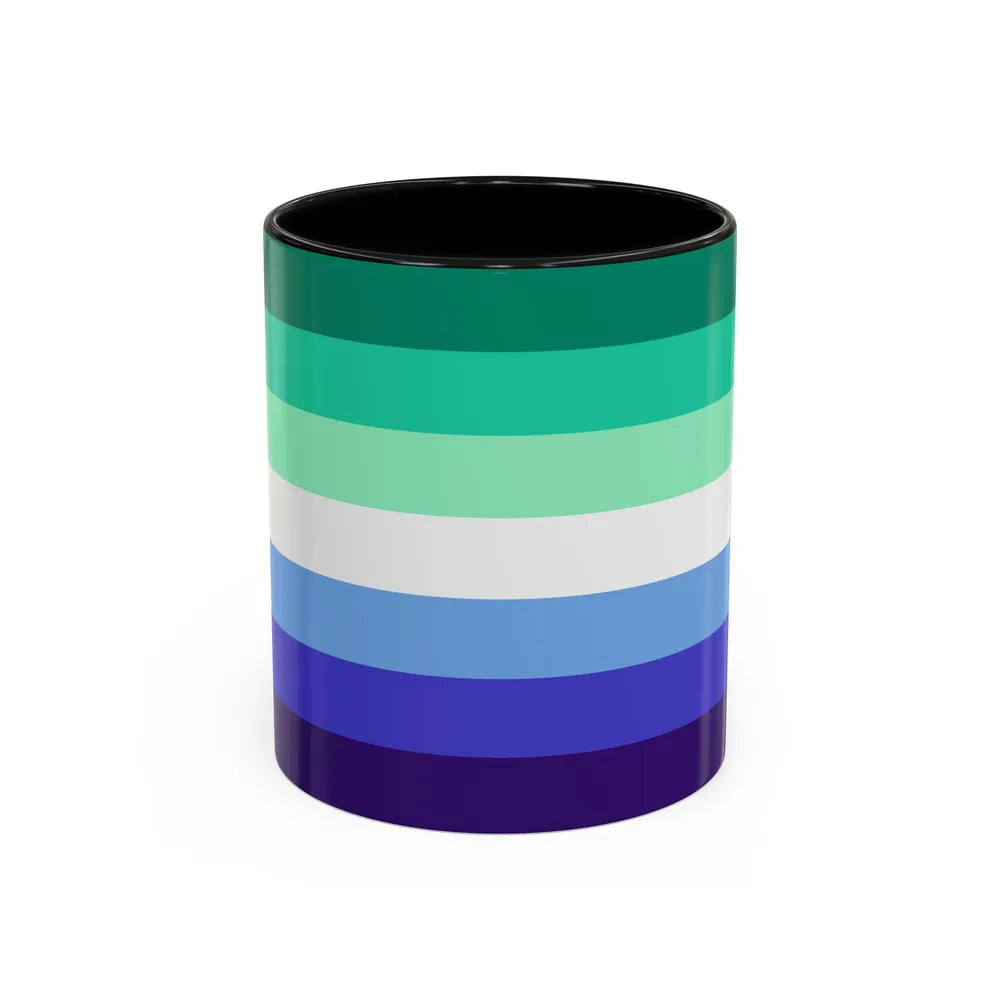 Gay Men Pride Flag - Accent Coffee Mug-11oz-Black-Go Mug Yourself