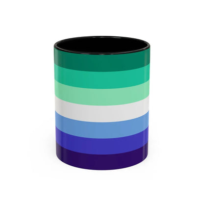 Gay Men Pride Flag - Accent Coffee Mug-11oz-Black-Go Mug Yourself