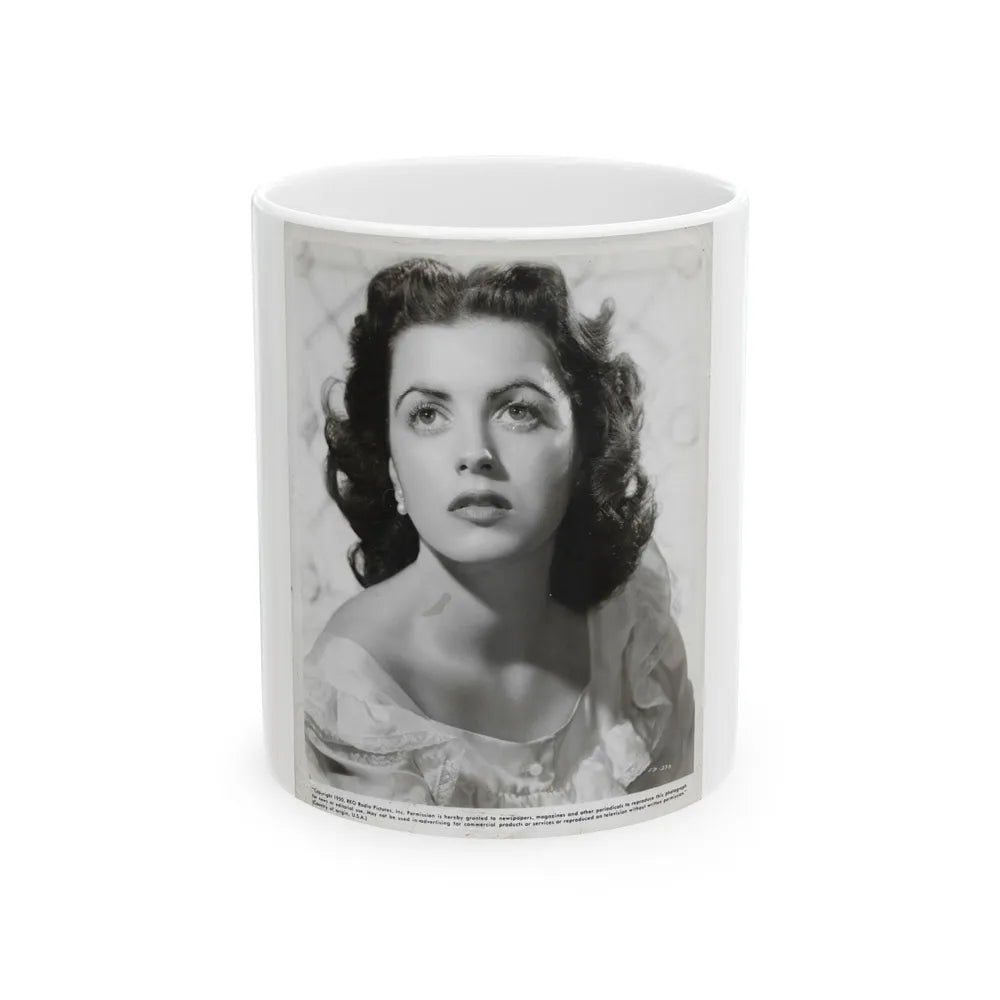 Faith Domergue #84 (Vintage Female Icon) White Coffee Mug-11oz-Go Mug Yourself