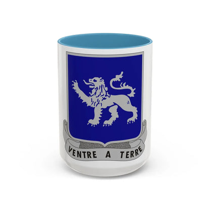 68th Armor Regiment (U.S. Army) Accent Coffee Mug-15oz-Light Blue-Go Mug Yourself