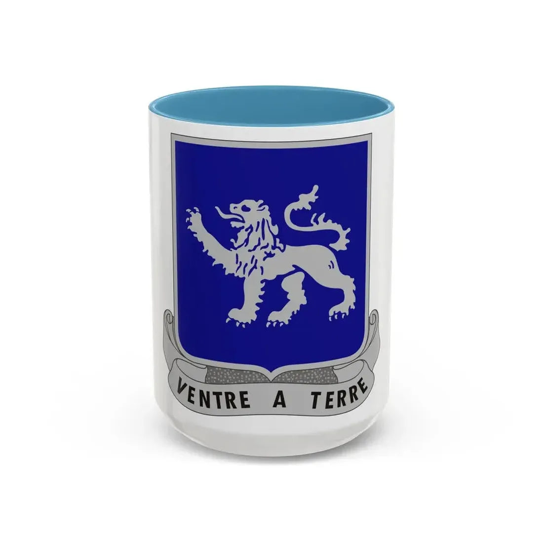 68th Armor Regiment (U.S. Army) Accent Coffee Mug 15oz Light Blue - Go Mug Yourself