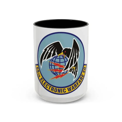 68th Electronic Warfare Squadron (U.S. Air Force) Accent Coffee Mug 15oz Black - Go Mug Yourself