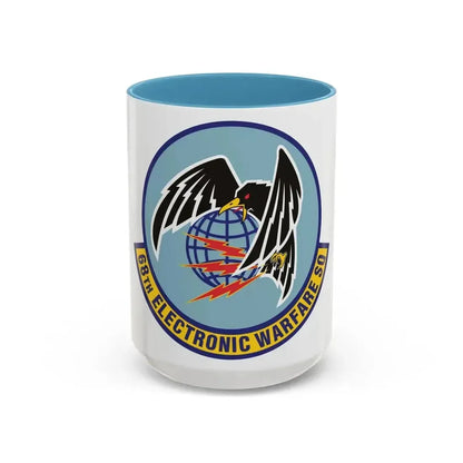 68th Electronic Warfare Squadron (U.S. Air Force) Accent Coffee Mug 15oz Light Blue - Go Mug Yourself