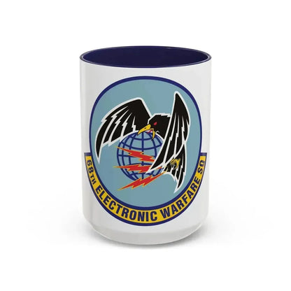 68th Electronic Warfare Squadron (U.S. Air Force) Accent Coffee Mug 15oz Navy - Go Mug Yourself