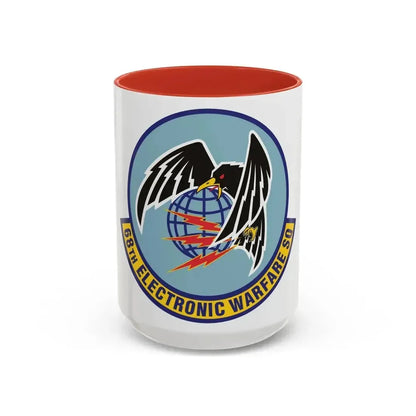 68th Electronic Warfare Squadron (U.S. Air Force) Accent Coffee Mug 15oz Red - Go Mug Yourself