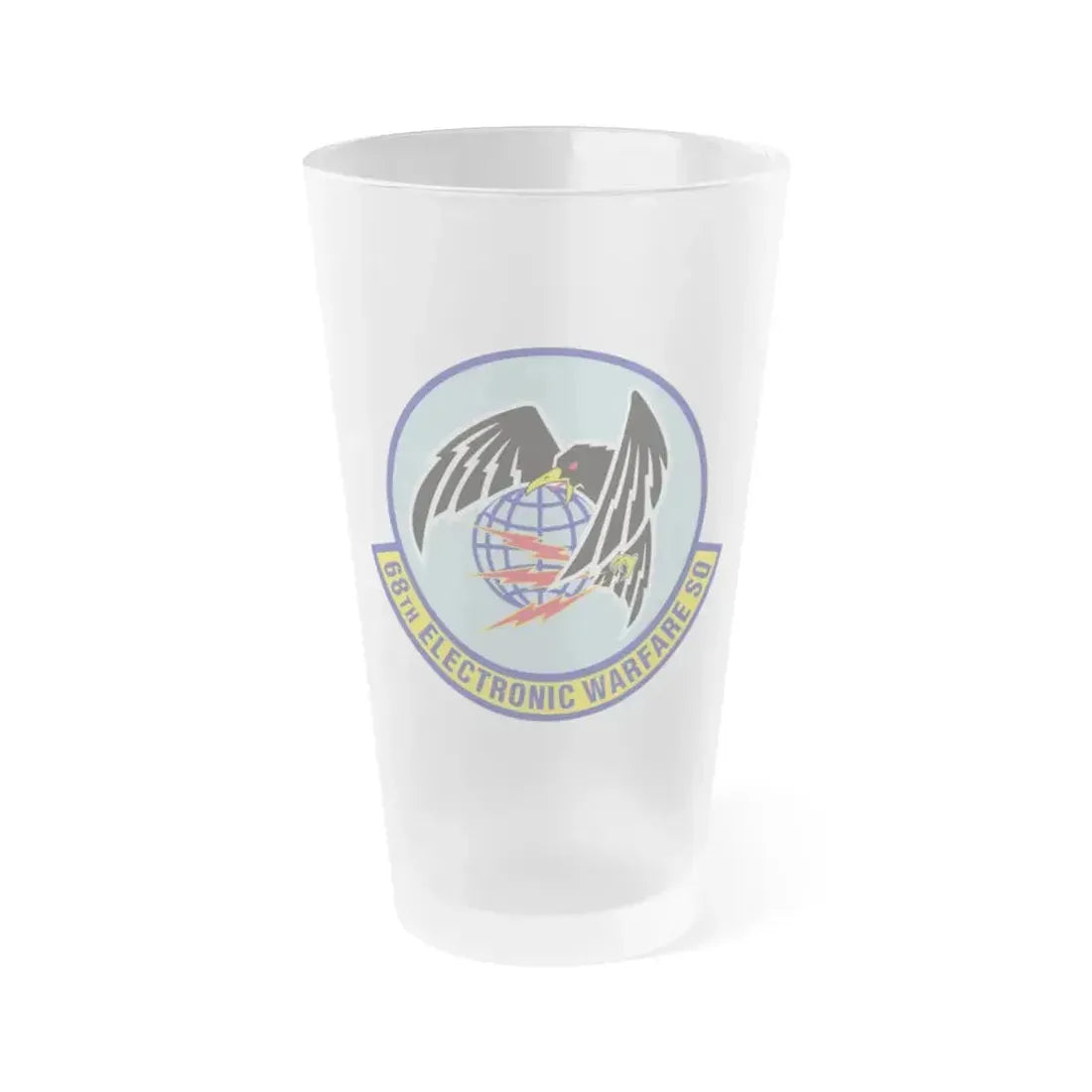 68th Electronic Warfare Squadron (U.S. Air Force) Frosted Pint Glass 16oz 16oz Frosted - Go Mug Yourself