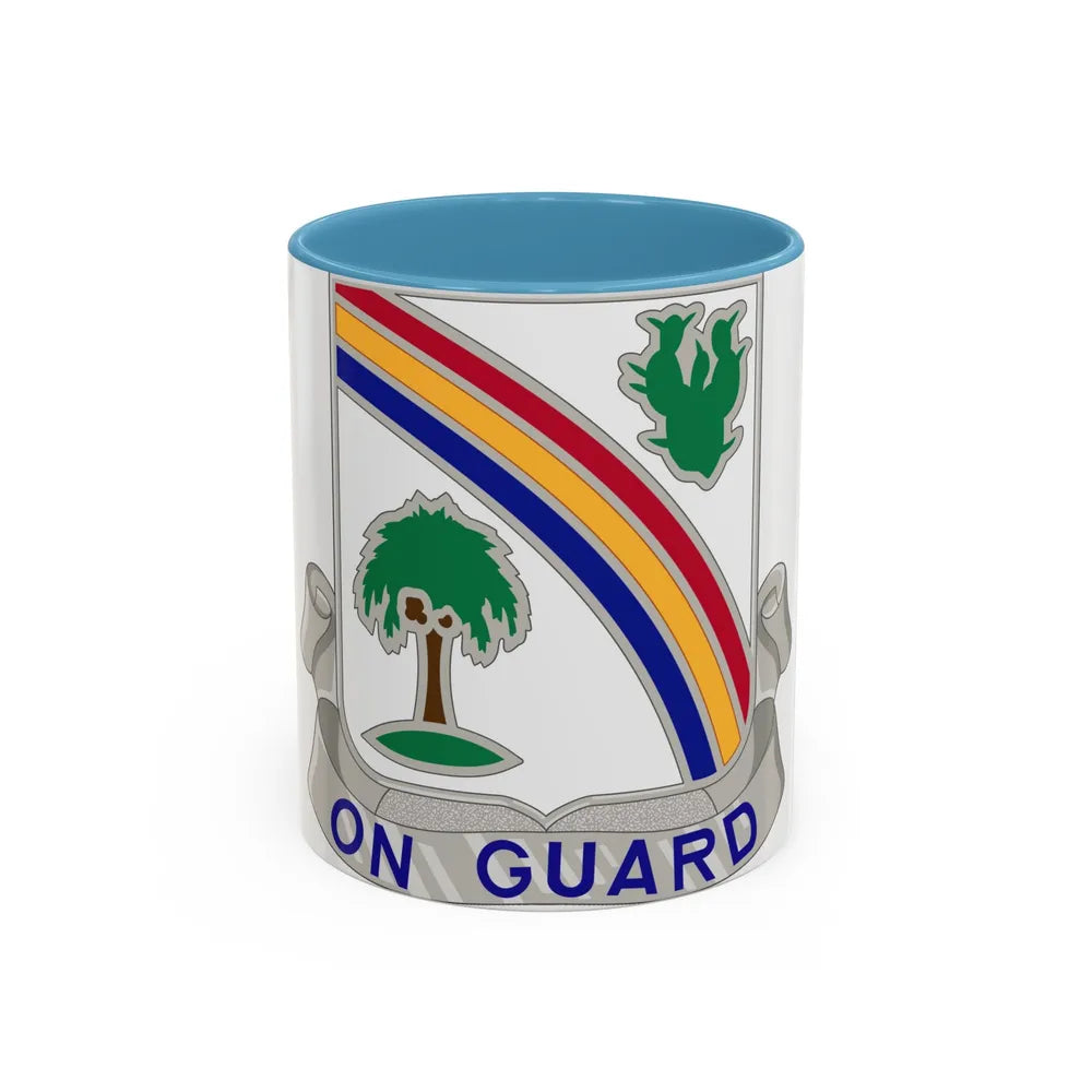 68th Infantry Regiment (U.S. Army) Accent Coffee Mug-11oz-Light Blue-Go Mug Yourself