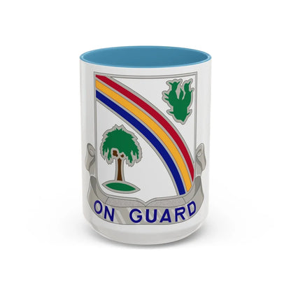 68th Infantry Regiment (U.S. Army) Accent Coffee Mug-15oz-Light Blue-Go Mug Yourself