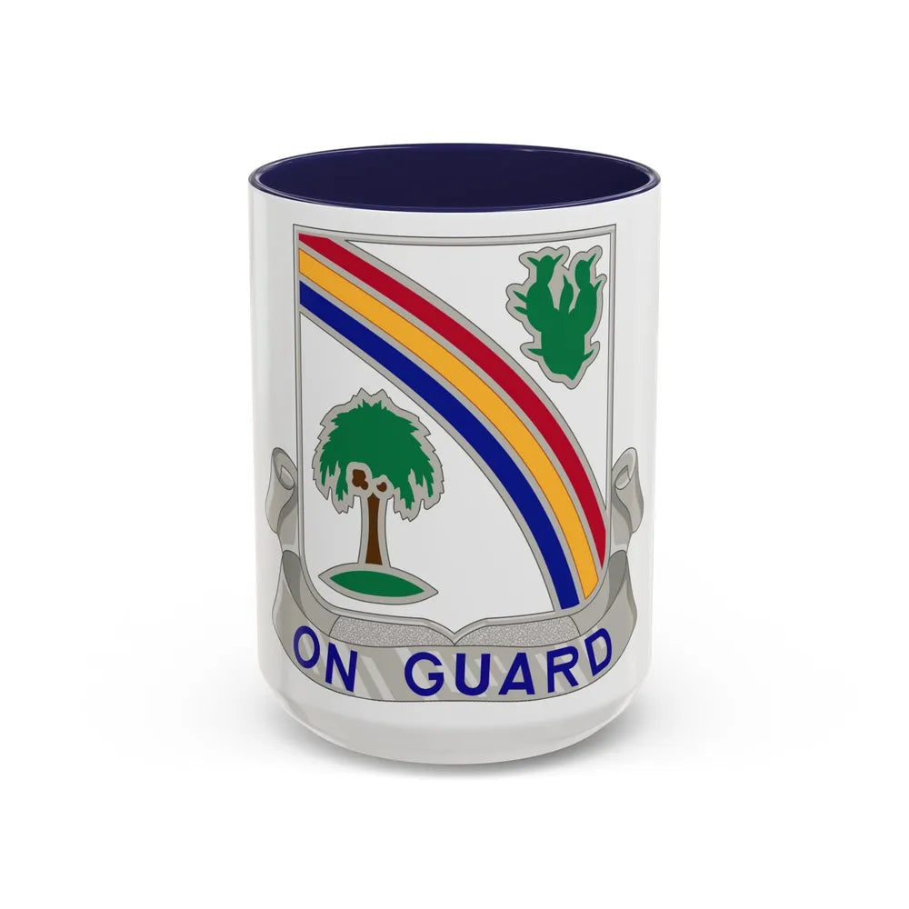 68th Infantry Regiment (U.S. Army) Accent Coffee Mug-15oz-Navy-Go Mug Yourself