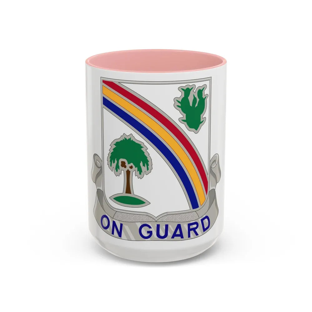 68th Infantry Regiment (U.S. Army) Accent Coffee Mug-15oz-Pink-Go Mug Yourself