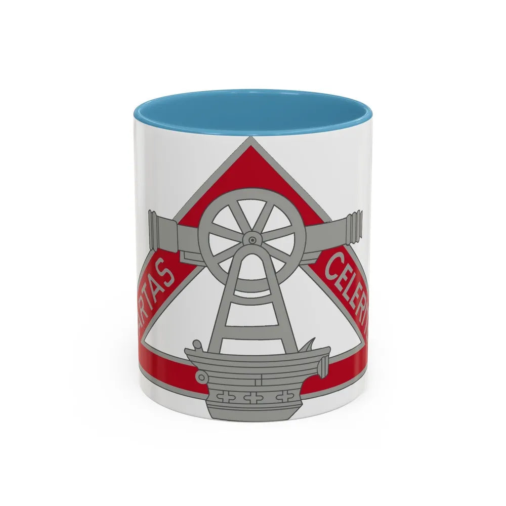 69 Engineer Company (U.S. Army) Accent Coffee Mug-11oz-Light Blue-Go Mug Yourself