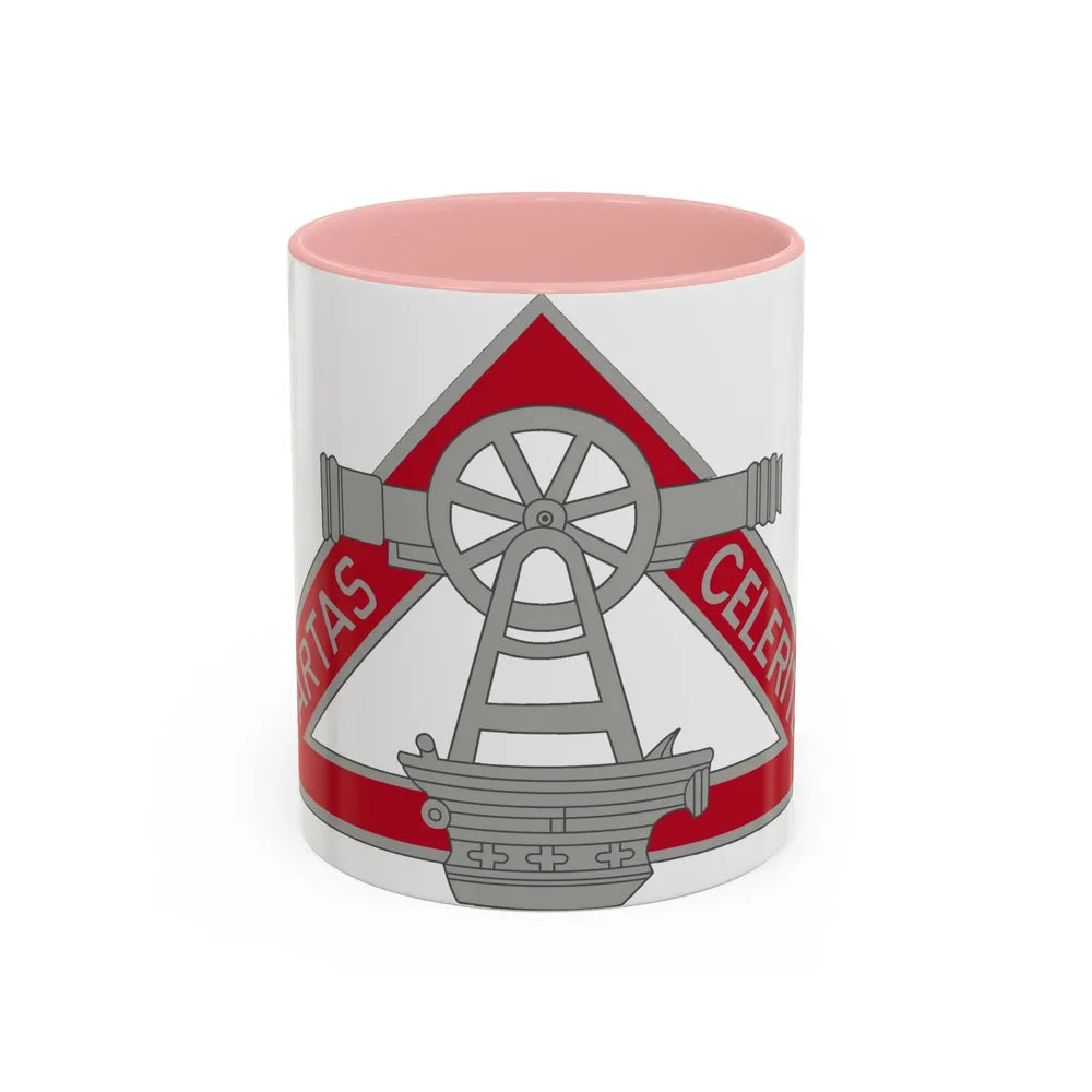 69 Engineer Company (U.S. Army) Accent Coffee Mug-11oz-Pink-Go Mug Yourself