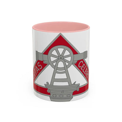 69 Engineer Company (U.S. Army) Accent Coffee Mug-11oz-Pink-Go Mug Yourself