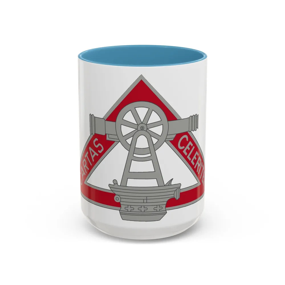 69 Engineer Company (U.S. Army) Accent Coffee Mug-15oz-Light Blue-Go Mug Yourself