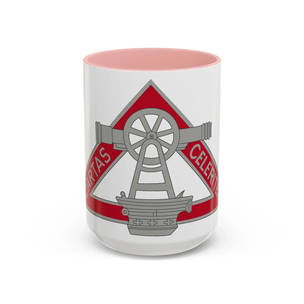 69 Engineer Company (U.S. Army) Accent Coffee Mug-15oz-Pink-Go Mug Yourself