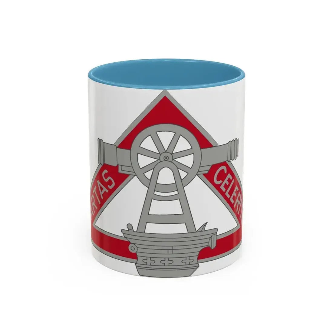69 Engineer Company (U.S. Army) Accent Coffee Mug 11oz Light Blue - Go Mug Yourself