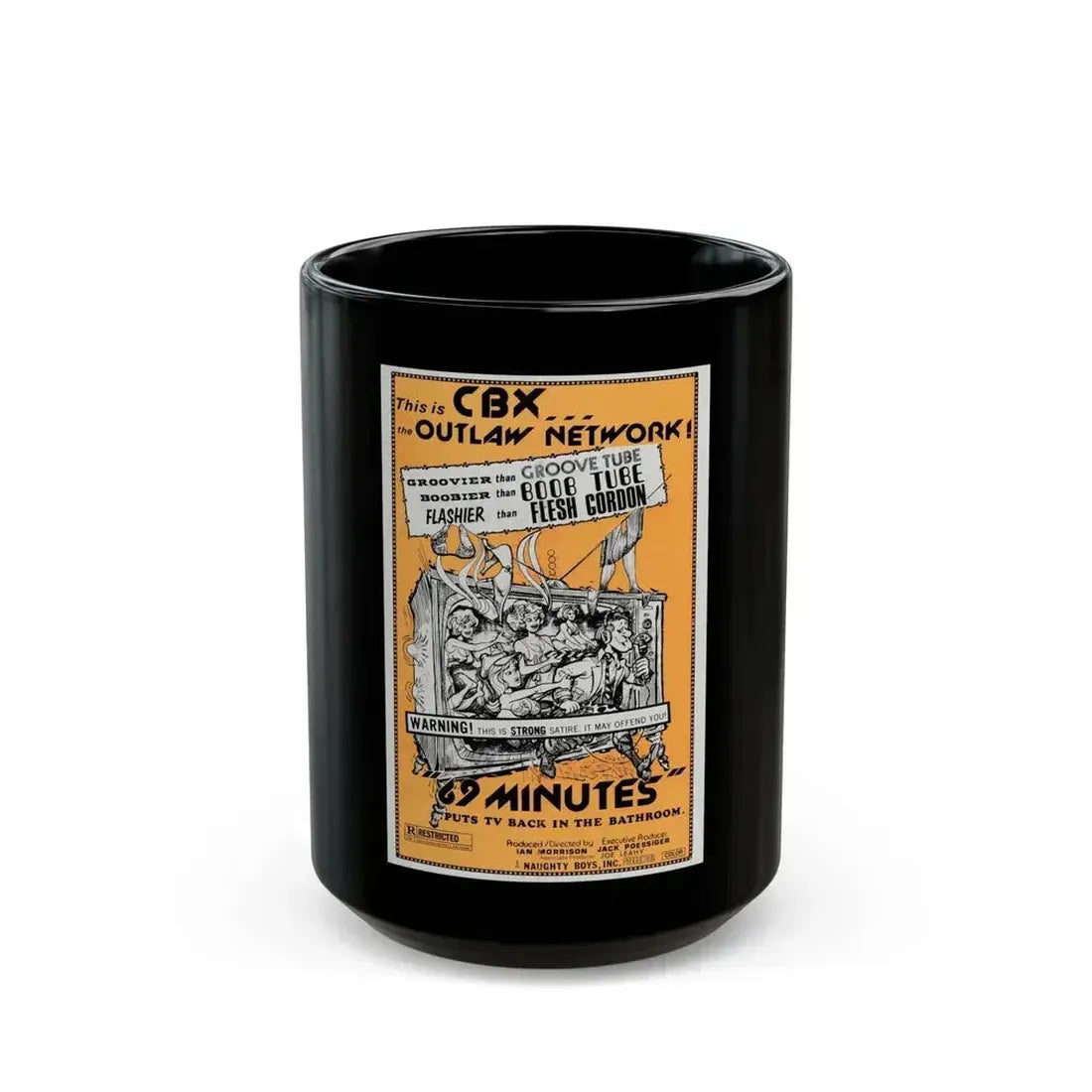 69 MINUTES 1976 Movie Poster - Black Coffee Mug 15oz - Go Mug Yourself