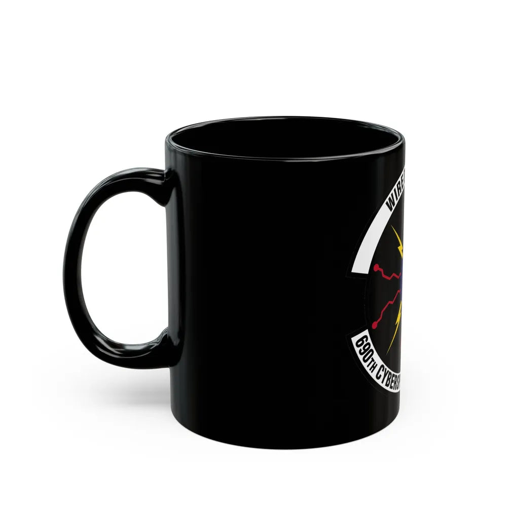 690 Cyberspace Operations Squadron AFSPC (U.S. Air Force) Black Coffee Mug-Go Mug Yourself