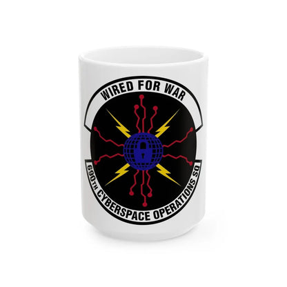 690 Cyberspace Operations Squadron AFSPC (U.S. Air Force) White Coffee Mug-15oz-Go Mug Yourself