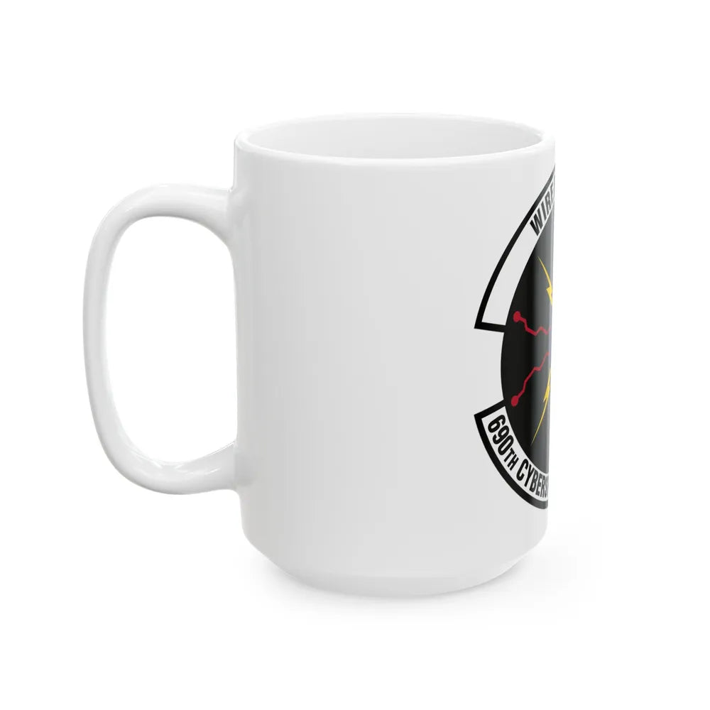 690 Cyberspace Operations Squadron AFSPC (U.S. Air Force) White Coffee Mug-Go Mug Yourself