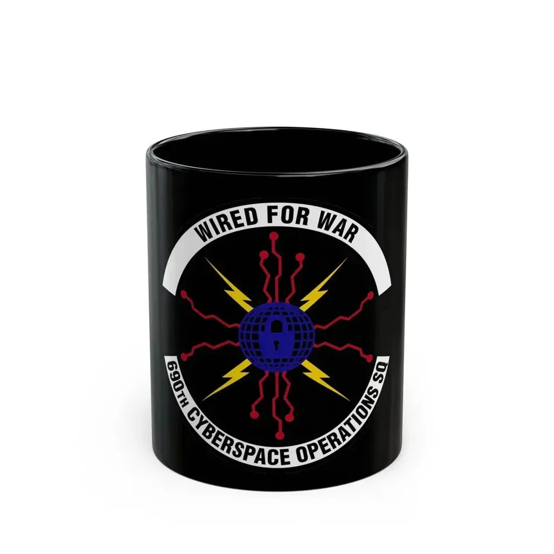 690 Cyberspace Operations Squadron AFSPC (U.S. Air Force) Black Coffee Mug - Go Mug Yourself