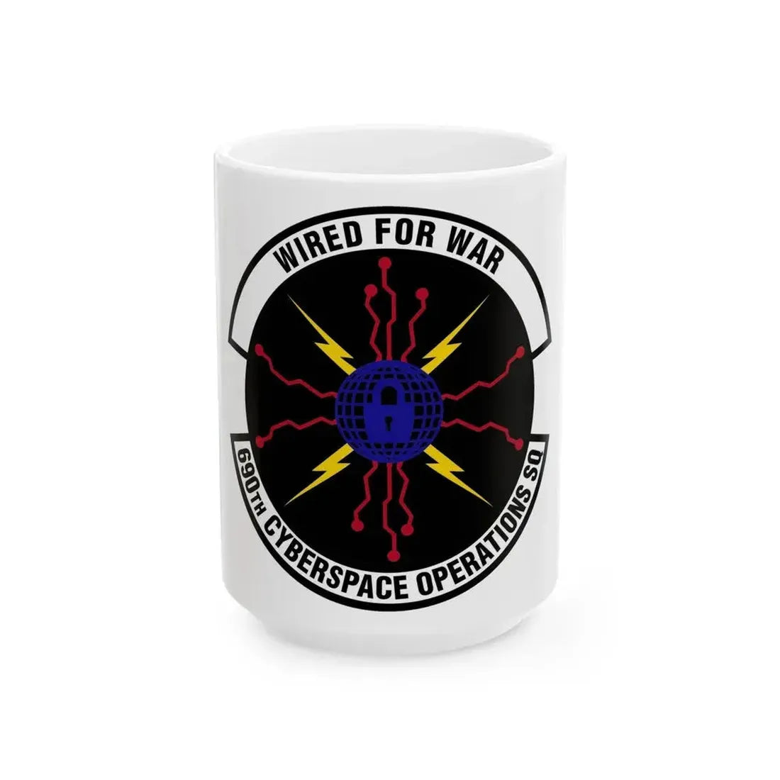 690 Cyberspace Operations Squadron AFSPC (U.S. Air Force) White Coffee Mug 15oz - Go Mug Yourself
