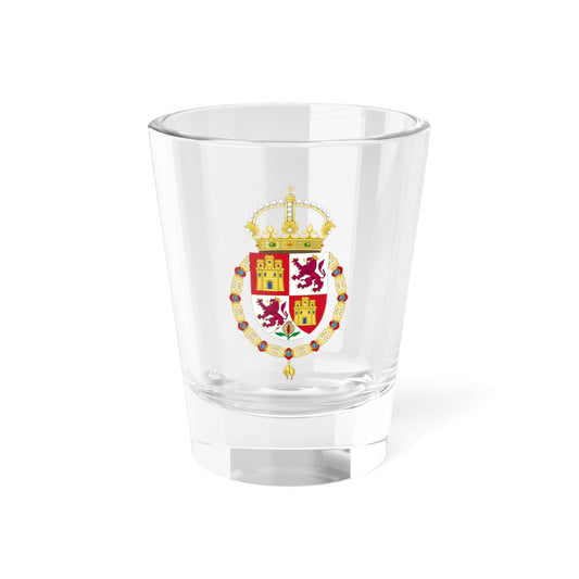 Lesser Royal Coat of Arms of Spanish Monarch 1580-c.1668 (Spain) (Coat of Arms) Shot Glass 1.5oz