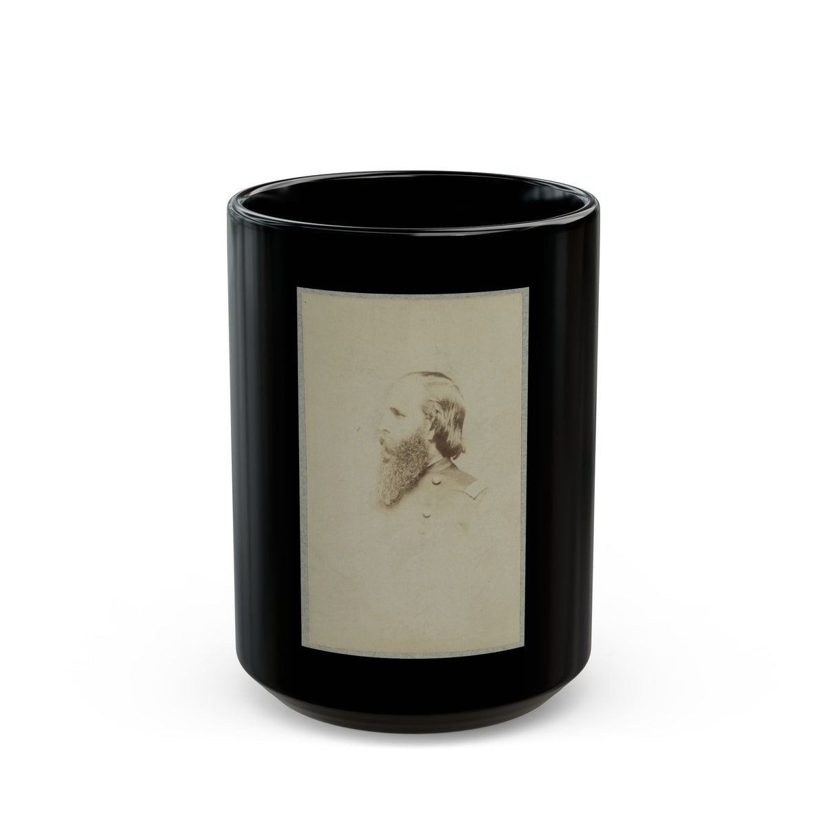 Unidentified General, Bust Portrait, Facing Left (U.S. Civil War) Black Coffee Mug