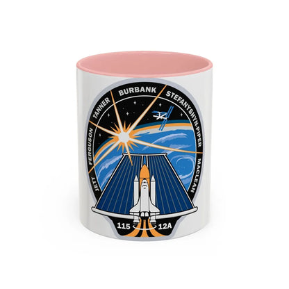 STS 115 (NASA) Accent Coffee Mug-11oz-Pink-Go Mug Yourself