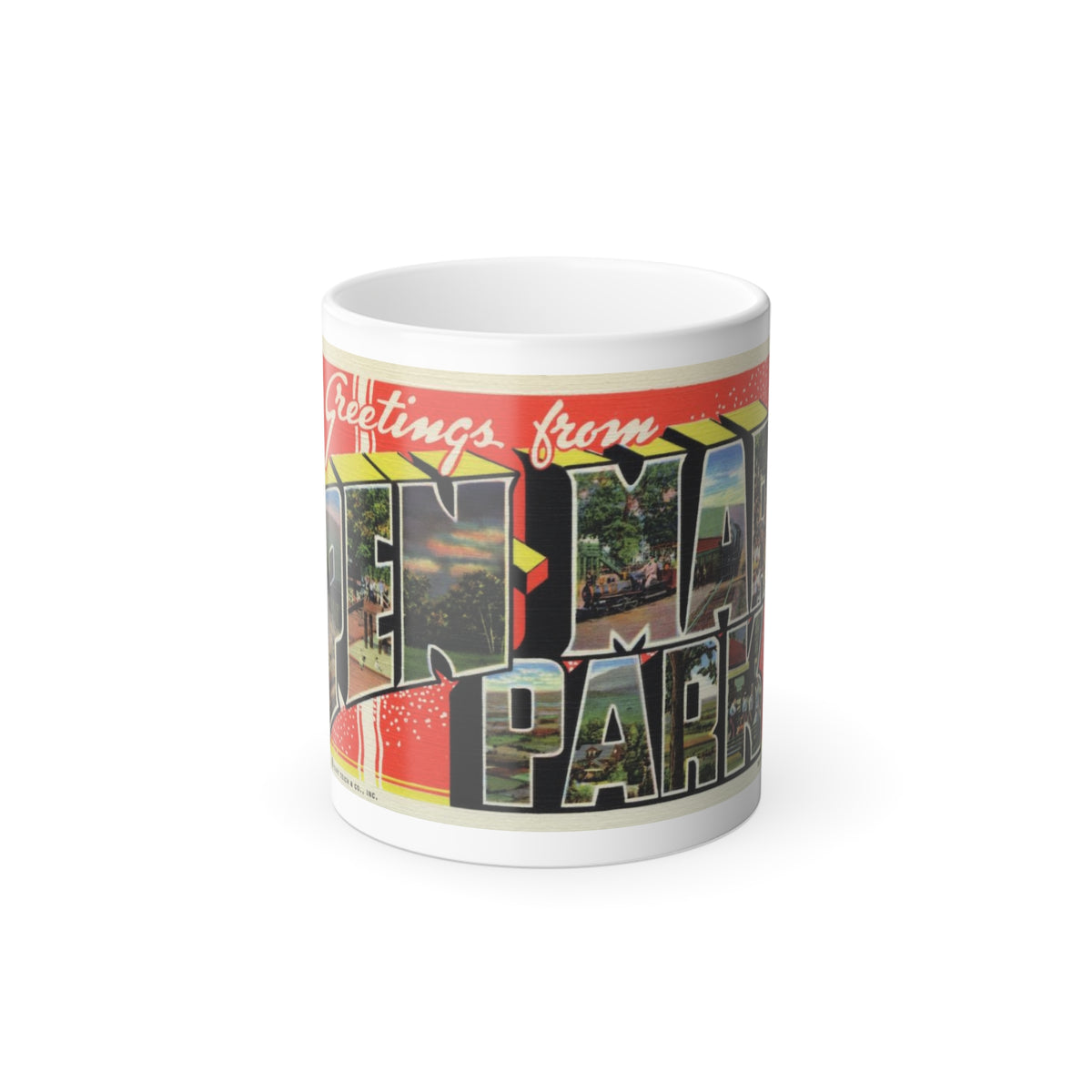 Greeting card from Pen Mar Park (Greeting Postcards) Color Changing Mug 11oz