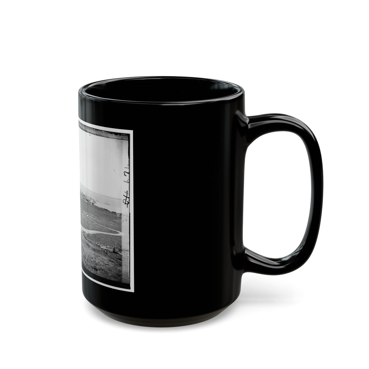 Aquia Creek Landing, Virginia. Distant View Of Federal Supply Depot (U.S. Civil War) Black Coffee Mug