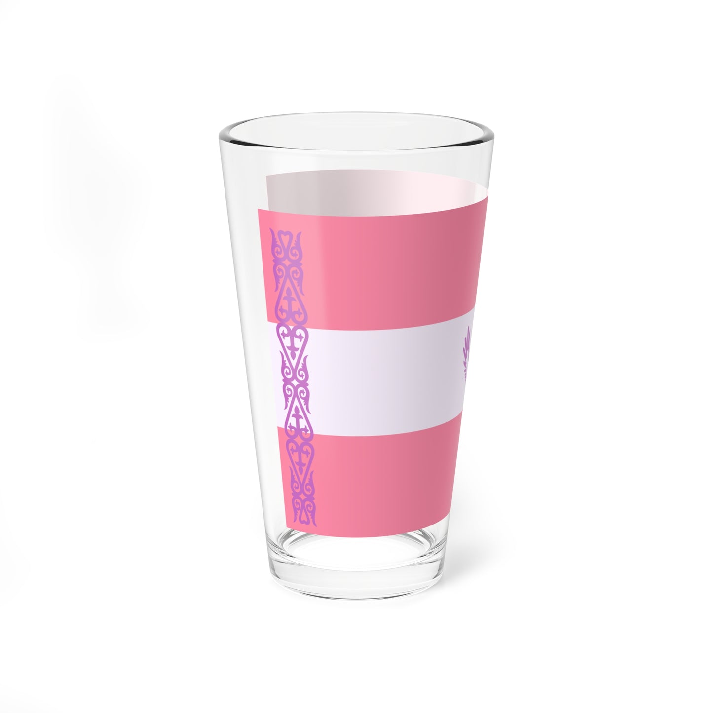Sapphic pride flag of Kazakhstan (Kazakhstan) Pint Glass 16oz