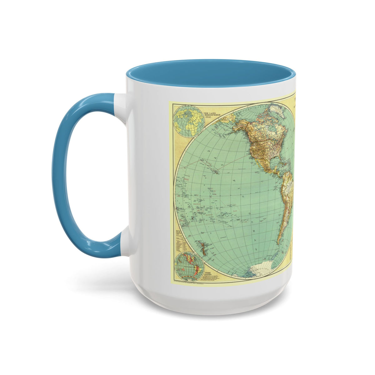 World Map (1935) (Map) Accent Coffee Mug