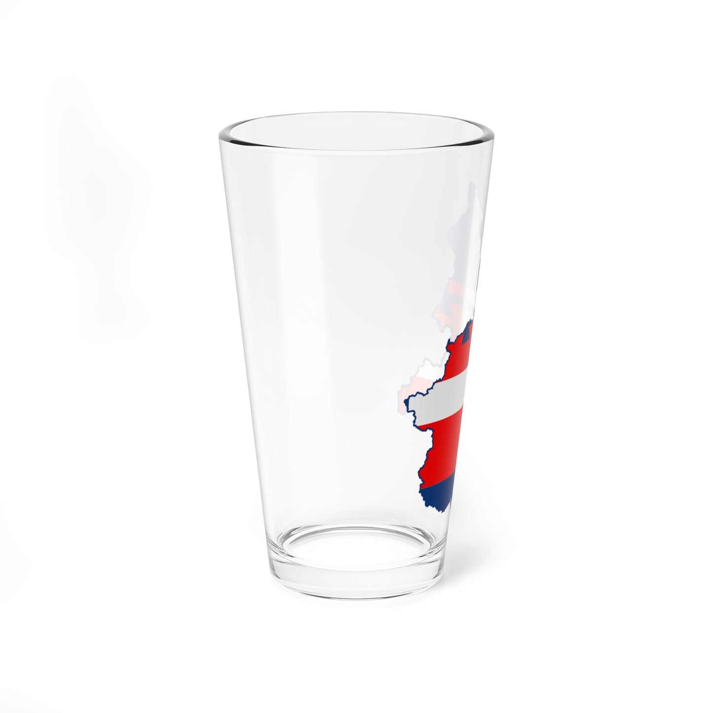 Flag map of Piedmont (Italy) Pint Glass 16oz