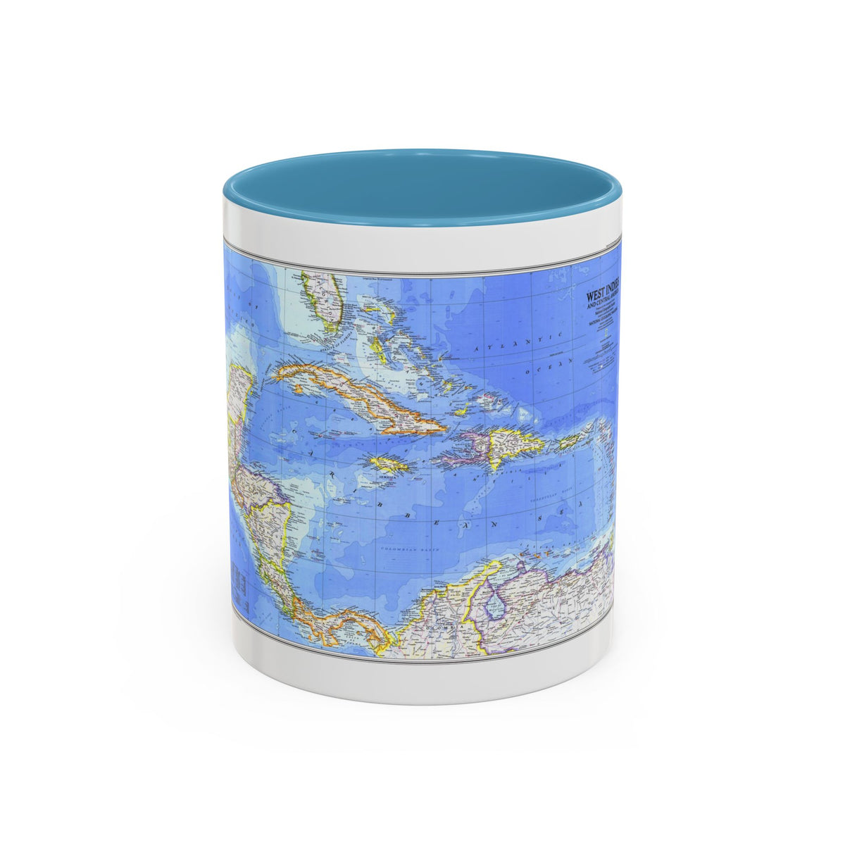 Central America & West Indies(1981) (Map) Accent Coffee Mug