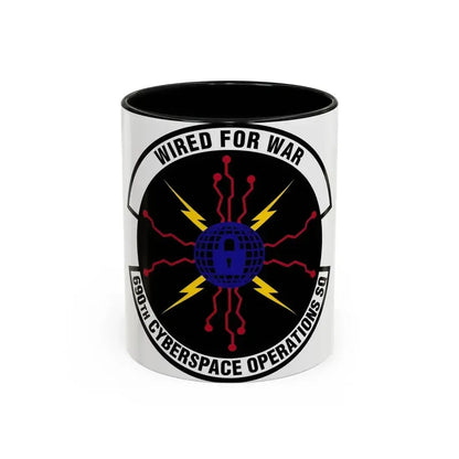 690th Cyberspace Operations (U.S. Air Force) Accent Coffee Mug 11oz Black - Go Mug Yourself