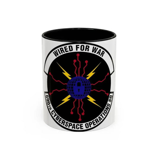 690th Cyberspace Operations (U.S. Air Force) Accent Coffee Mug 11oz Black - Go Mug Yourself