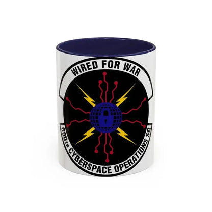 690th Cyberspace Operations (U.S. Air Force) Accent Coffee Mug 11oz Navy - Go Mug Yourself