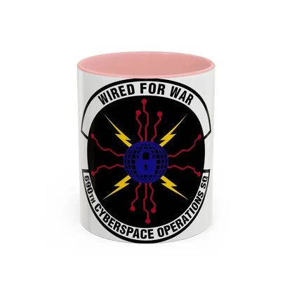 690th Cyberspace Operations (U.S. Air Force) Accent Coffee Mug 11oz Pink - Go Mug Yourself