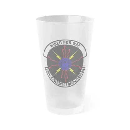 690th Cyberspace Operations (U.S. Air Force) Frosted Pint Glass 16oz 16oz Frosted - Go Mug Yourself