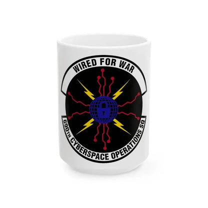 690th Cyberspace Operations (U.S. Air Force) White Coffee Mug 15oz - Go Mug Yourself